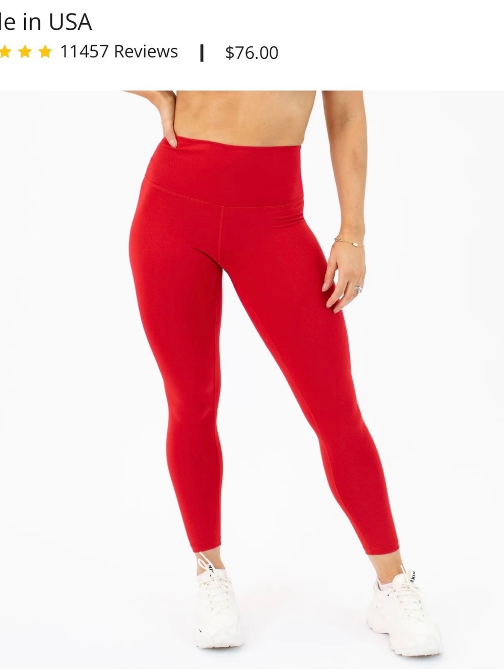 NWT FLEO El Toro 25” High Rise Leggings Salsa M